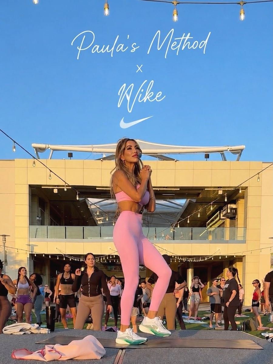 A group class mid-session at a Nike event